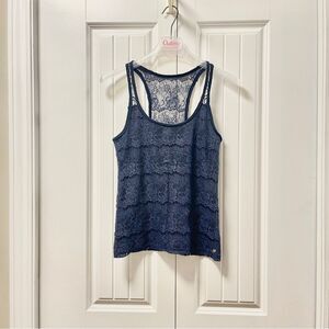 Abercrombie Vintage Y2K Navy Lace Tank - XS
